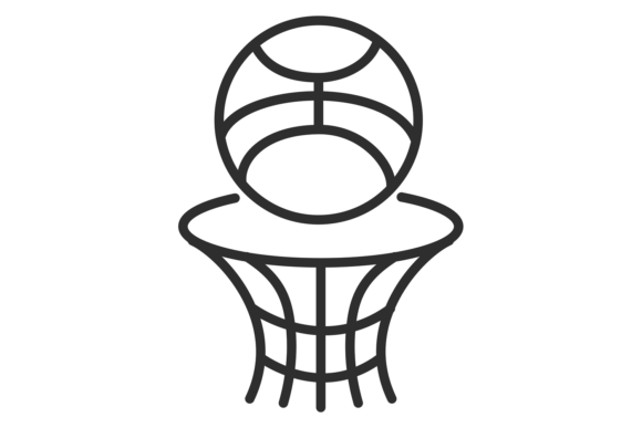 Basketball Line Icon: A Versatile Graphic for Crafters & Handmade Sellers