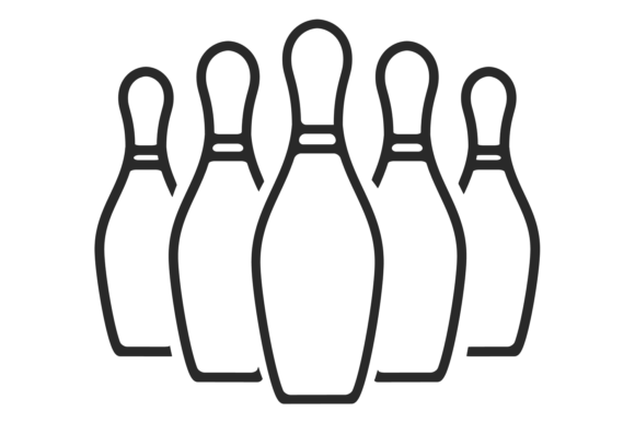 Bowling Icon for Crafts: A Playful Graphic Design Asset for Handmade Business
