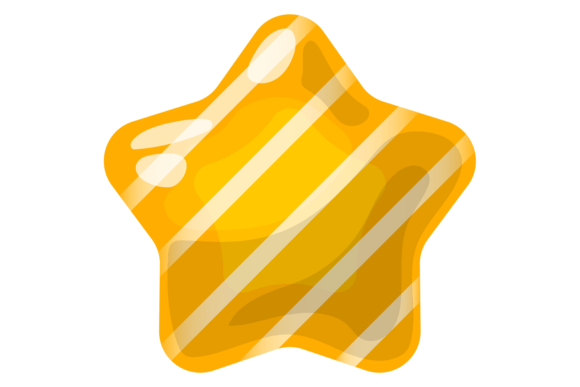 Cartoon Star for Game Interface. Glossy – A Versatile Graphics Pick for Modern Blog Design