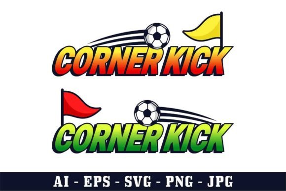 Corner Kick with Flag in Soccer Game Des