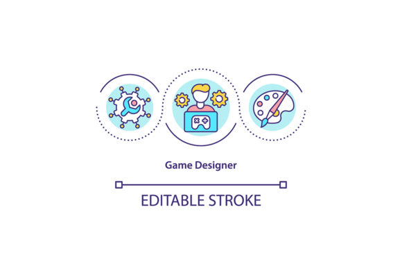 Game Designer Concept Icon: A Visual Asset for Creative Publishers