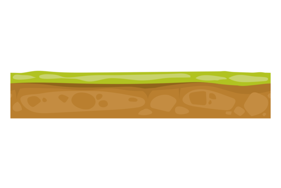 Game Ground Seamless Cartoon Land with Grass Graphics for Digital Sellers