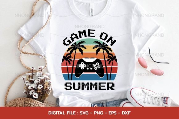 Game on Summer Vacation with Palm Beach: A Vibrant Graphic Design Asset for Local Business Branding