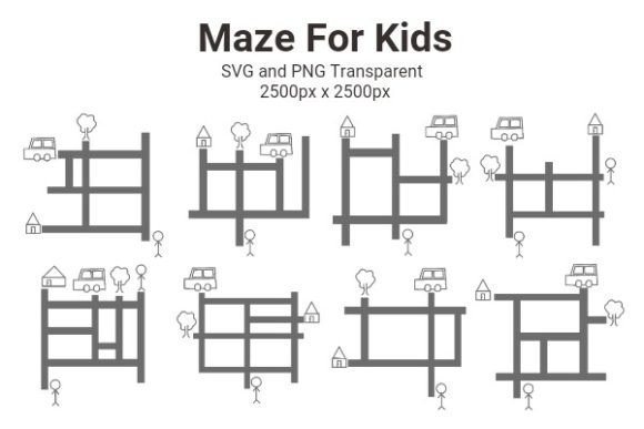 Hand-Drawn Maze Graphics for Kids: Playful Illustrations That Elevate Educational Content