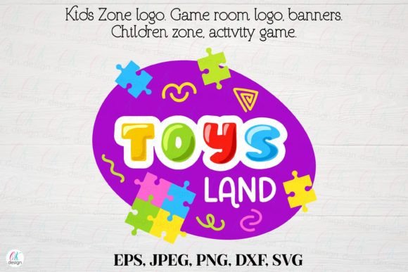 Kids Zone Logo 15 – Game Room Graphics for Crafts & Digital Sellers