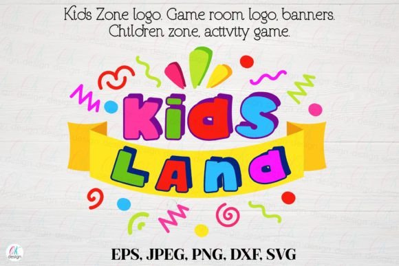 Kids Zone Logo 16: Game Room Graphics for Crafts & Creative Branding