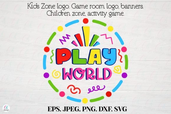 Kids Zone Logo 17: A Playful Graphic for Crafts & Kids-Themed Branding