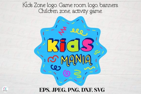 Kids Zone Logo 18 – A Playful Graphic for Game Room & Children’s Activity Blogs