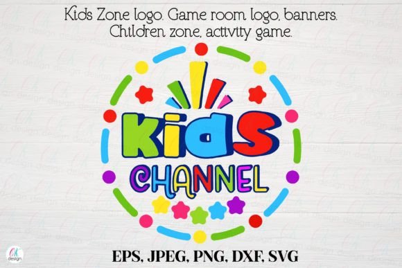 Kids Zone Logo 24 – Game Room Graphics for Crafts & Digital Sellers