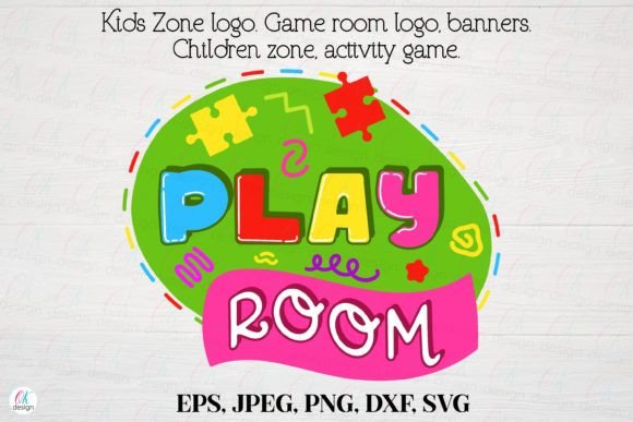 Kids Zone Logo 5: Game Room Graphics for Crafts & Creative Marketing