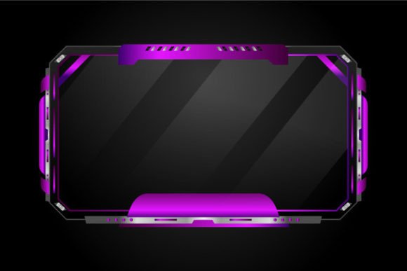 Modern Purple Game Overlay Stream Panel Graphics for Crafters & Handmade Businesses