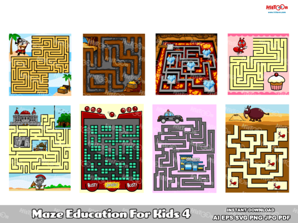 Review: Maze Game Education for Kids 4 Graphics & Illustrations
