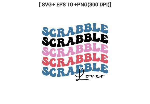 Scrabble Lover Indoor Game Retro SVG for Graphics & Crafts Projects